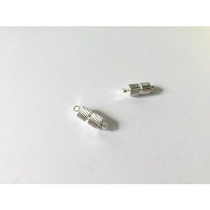 ネックレス用 シルバー色メッキ マグネット 5.0×14.5mm 2個セット